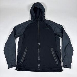 Nike Oregon Ducks Hoodie Mens Medium Black Gray Full Zip  Hybrid Tech